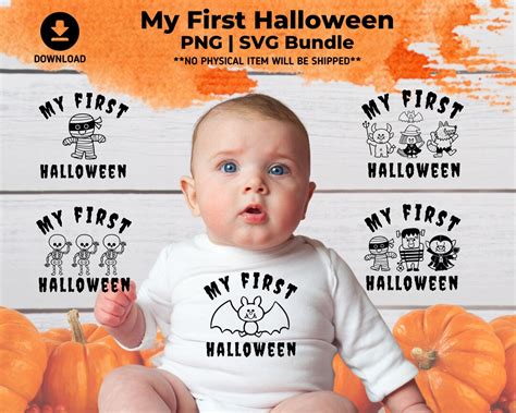 My First Halloween Svg Bundle For Cricut Projects And Printing Etsy