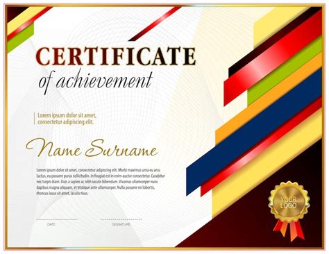 Certificate Blank Template Vector Premium Download