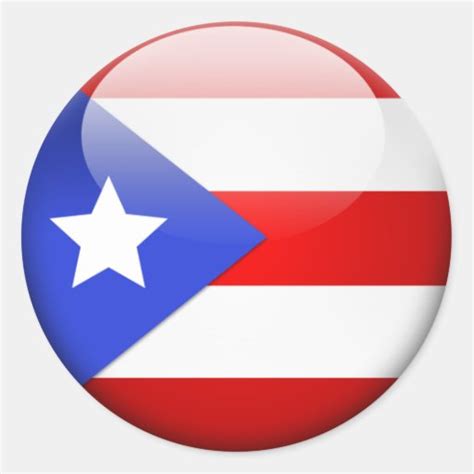 Puerto Rico Flag Classic Round Sticker Zazzle