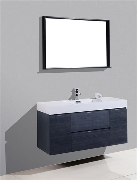 Find inspiration and ideas for your bathroom and bathroom the bathroom is associated with the weekday morning rush, but it doesn't have to be. Bliss 48" Gray Oak Wall Mount Single Sink Modern Bathroom ...