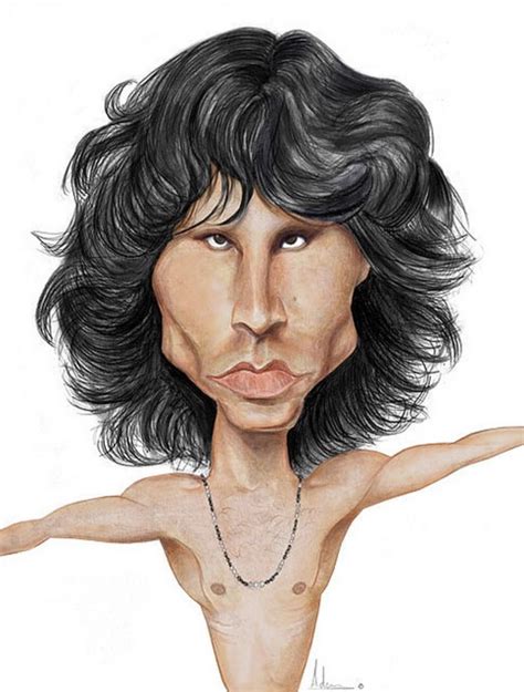 Jim Morrison Caricature Sketch Celebrity Caricatures Funny Caricatures