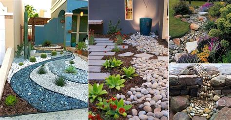 River Rock And Black Mulch Landscaping Transform Your Yard With This