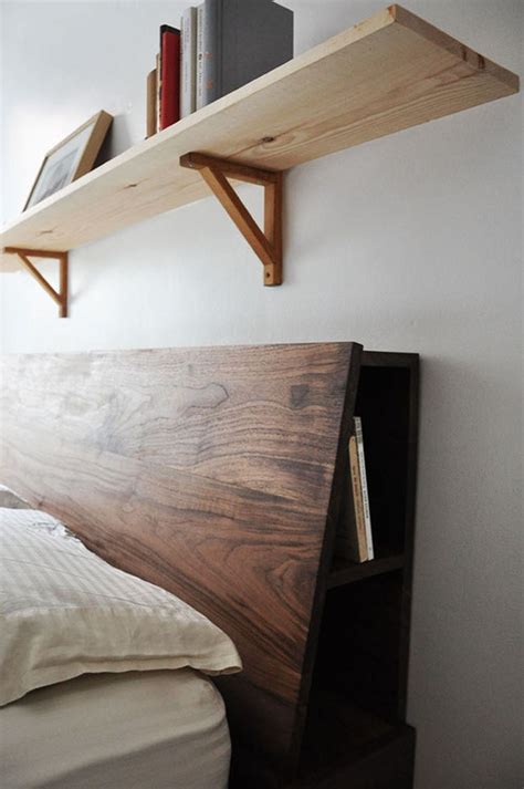 Cool 44 Best Stunning Diy Headboard With Shelves Ideas About