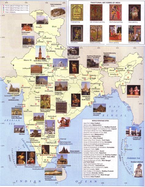 India Heritage Map World Heritage Sites Map India