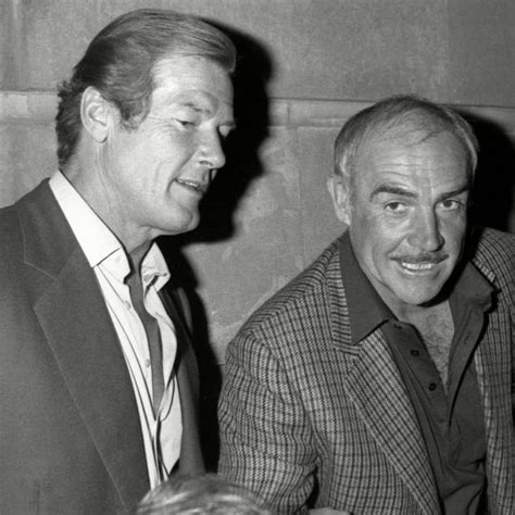 Roger Moore And Sean Connery Looking Like Theyre Having A Fun Night Out On The Town