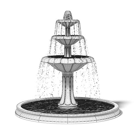 19 Best Of Modern Fountain 3d Model Grand Mockup