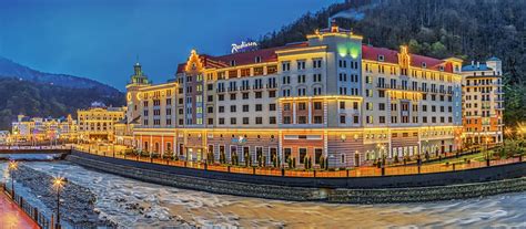 Sochi Russia April 20 2015 Mzymta River At The Rosa Khutor Resort