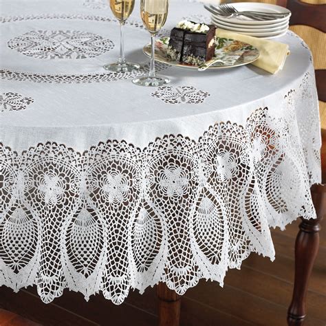 Faux Lace Tablecloths | Bits and Pieces