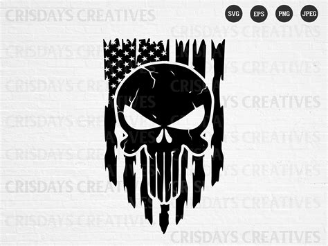 Us Skull Svg Punisher Svg Us Punisher Svg Cuatro De Julio Etsy México