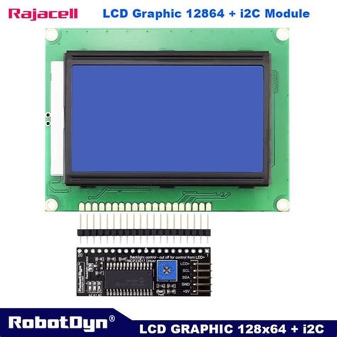 Jual Lcd Graphic 12864 128x64 I2c Module Sda Sdc For Arduino Esp8266 Di