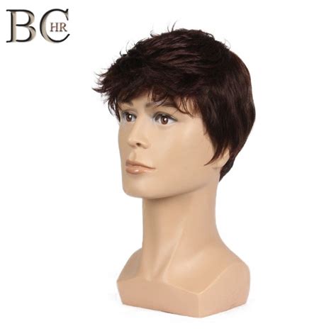 Bchr Short Men Wig Straight Synthetic Wig For Male Hair Fleeciness