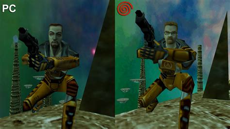 Сравнение Half Life для Sega Dreamcast с оригинальной Pc версией и