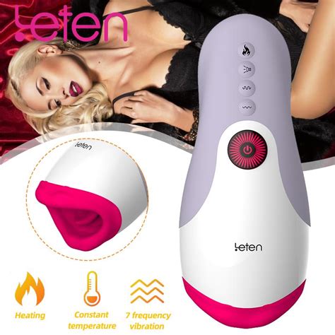 Buy Leten Oral Sex Male Masturbation Cup Electric Vibrations Pre