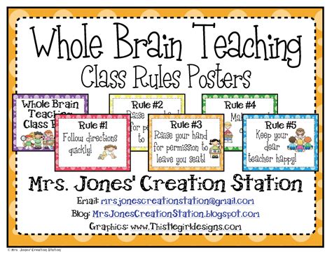 Whole Brain Teaching Class Rules Posters Freebie My Classroom Pinterest Class Rules