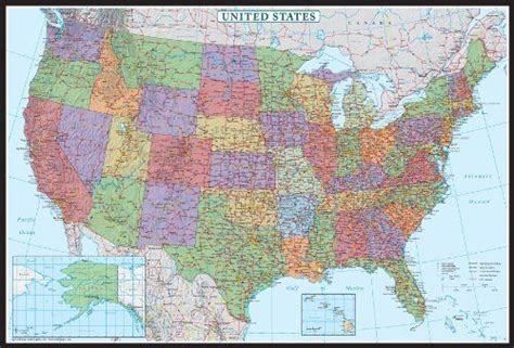 30x42 United States Decorator Wall Map Laminated Amazon