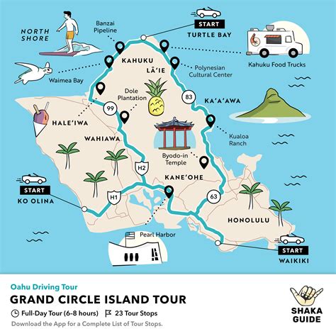 Shaka Guide S Oahu Grand Circle Island Tour Itinerary Hawaii Trip