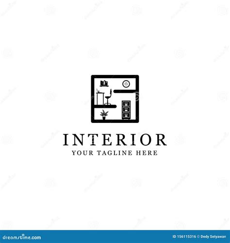 Interior Logo Designsymbol Of Lamp Vector Template