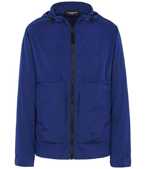 Blue Anorak Long Sleeves Jacket For Men Quality Brand Europann