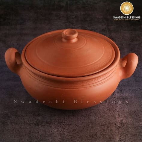 Unglazed Clay Pot For Cooking With Lid Indian Earthen Kadai Etsy India