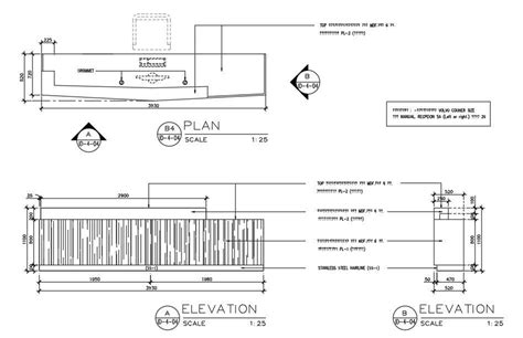 Reception Table Plan And Elevation Design Dwg File Cadbull