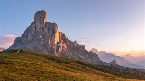 Giau Pass Dolomites Italy At Sunset Stock Image Image Of Holiday