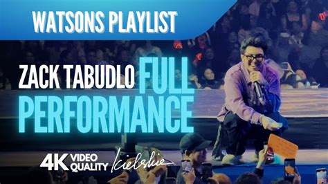 Zack Tabudlo Full Performance Watsons Playlist Full 4k Hdr Quality
