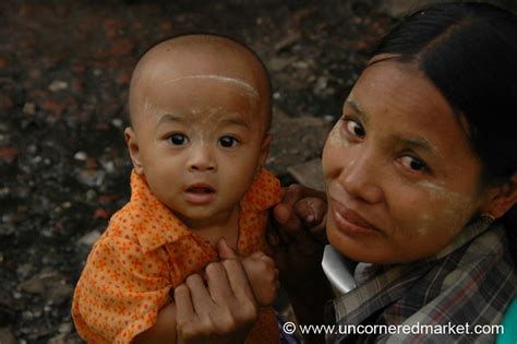 Burmese Mother And Son Rangoon Burma Yangon Myanmar Flickr