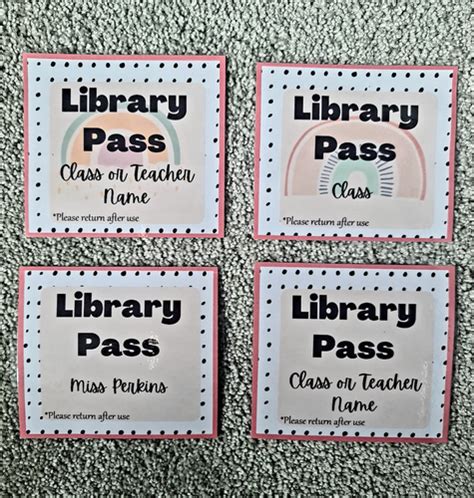 Library Passes Teaching Resources