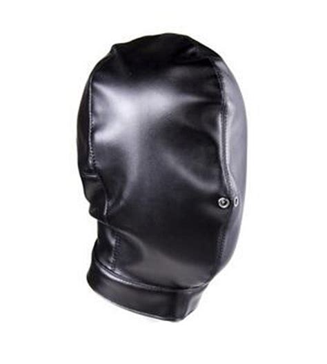 Bdsm Bondage Funny Sex Hood Mask Soft Pu Leather Head Full Restraints