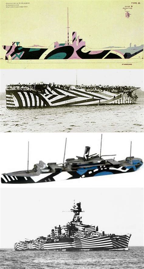 Camouflage Razzle Dazzle Boats Peter Max Art British Marine Dazzle