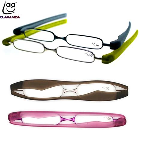 clara vida narrow lenses 360 rotation foldable portable men women quality reading glasses 1 0
