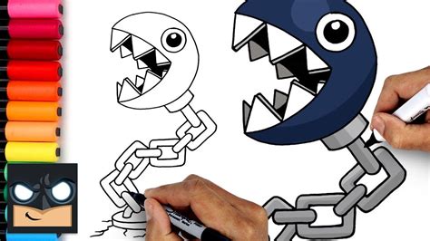 How To Draw Chain Chomp Super Mario Youtube