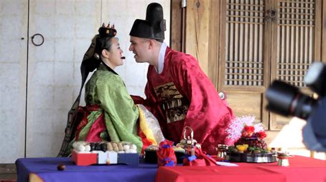 Bride And Groom Pyebaek Myunghee And Michaels Traditional Korean