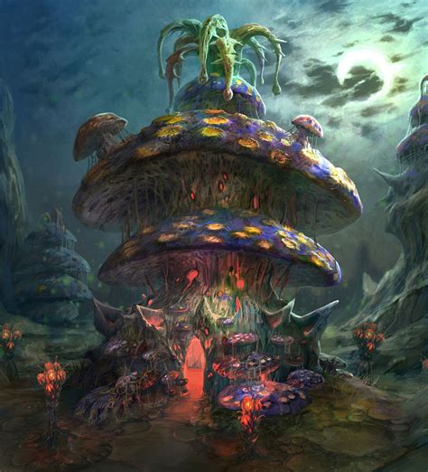 Mushroom House By Ast Ralf Fantasy Forest Fantasy Rpg Medieval