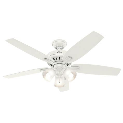 Hunter Newsome 52 Inch White 3 Light Ceiling Fan The Home Depot Canada
