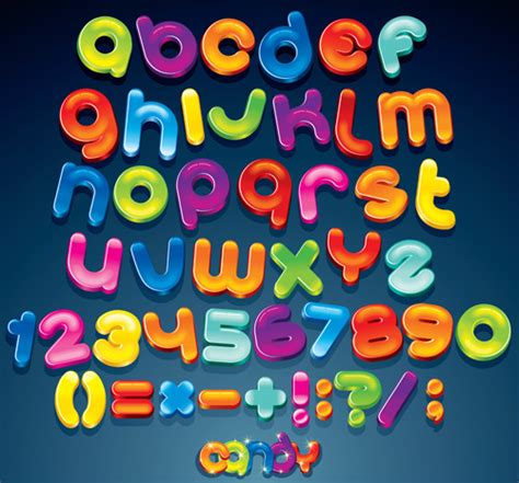 Cute Cartoon Alphabet Letter And Digital Vector Art Vectors Graphic Art