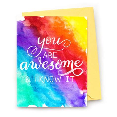 You Are Awesome Card — Pride Or Encouragement Card Encouragement