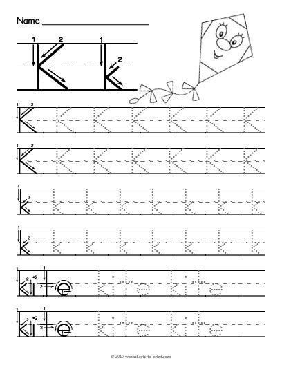 Trace And Write The Letter K Worksheets 99worksheets