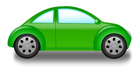 Painted Little Green Car On A White Background Free Image Download