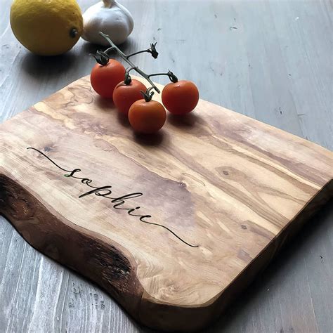 Personalised Rustic Wooden Cheesechopping Board The Rustic Dish Ltd