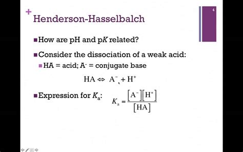 Henderson Hasselbalch Ecuacion