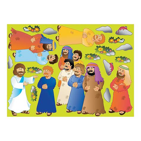 Mini Jesus Heals The Lepers Sticker Scenes