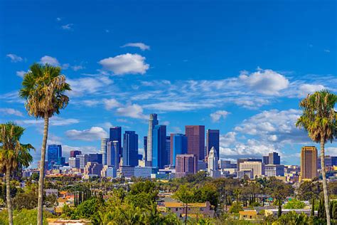 Los Angeles Skyline Daytime Stock Photos Pictures And Royalty Free