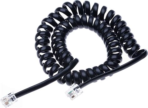 Rj10 Telephone Phone Cord Lead Curly Cable Spring Coiled
