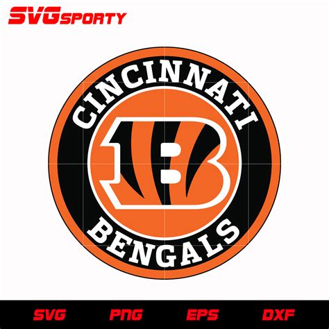 Cincinnati Bengals Circle Logo Svg Nfl Svg Eps Dxf Png Digital Fi