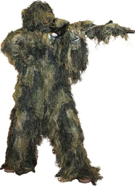 Woodland Camo Ghillie Suit Hunting Paintball 5 Piece Fire Retardant M