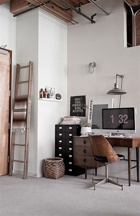 20 Masculine Home Office With Leather Touch