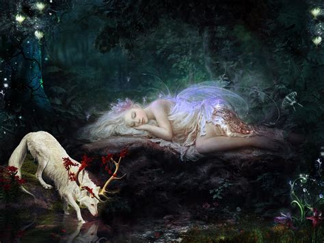 Sleeping Fairy In Magical Forest Art Id 111485