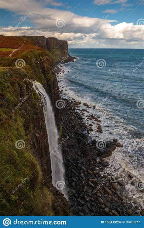 Kilt Rock Waterfall Skye Island Scotland Stock Photo Image Of