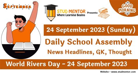 Daily School Assembly Today News Headlines For 24 September 2023
